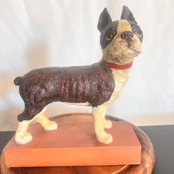 Sterling Industries Vintage Boston Terrier Cast Iron Sculpture - Picture 4 of 9